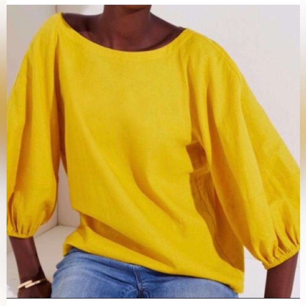 LOFT Mustard Yellow Women's Blousesz Sz Sm Bin G